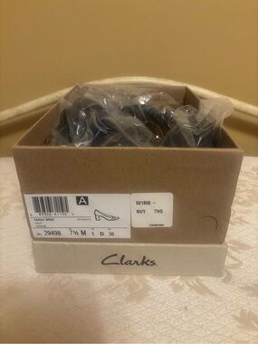 Clarks Navy Women's Heeled Pumps